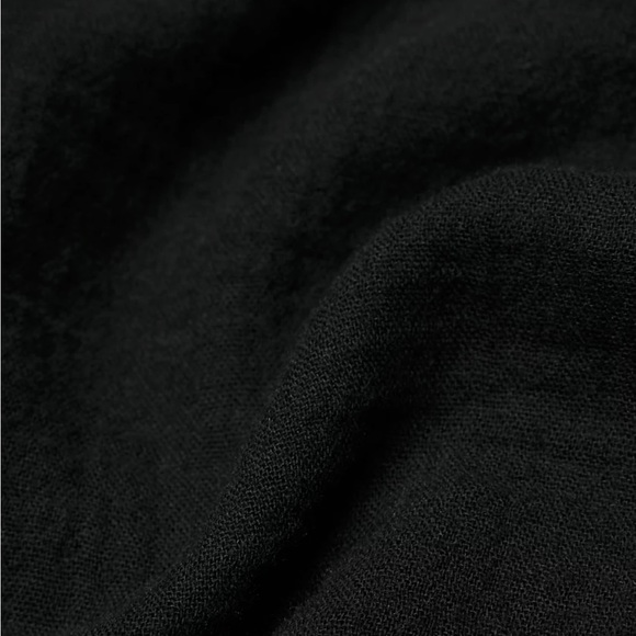 Aritzia Little Moon Sail Button-down Shirt in Black 100% organic gauzy cotton - Picture 7 of 8